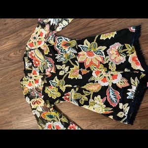Floral Romper, long sleeve.